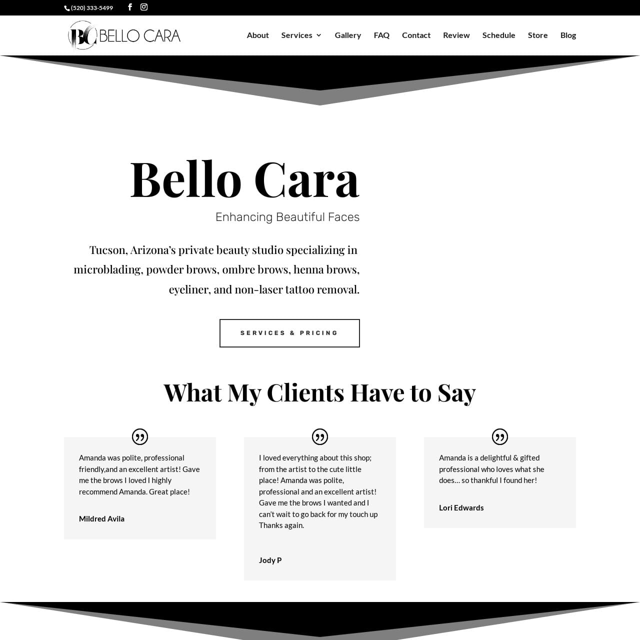 Bello Cara Portfolio: Witness the transformative website rebuild by Shield Bar Marketing, introducing a fresh design that revitalizes their online presence and empowers effective communication through expertly crafted email marketing campaigns.