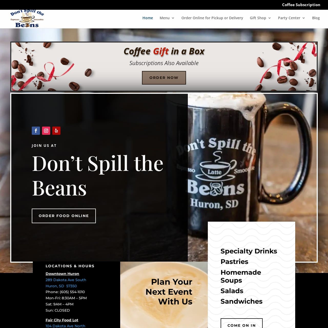Savor the aroma of success as Shield Bar Marketing empowers Don't Spill the Beans with a full menu website and an online shopping cart, allowing coffee lovers across the United States to indulge in their exquisite coffee beans and delightful gifts.
