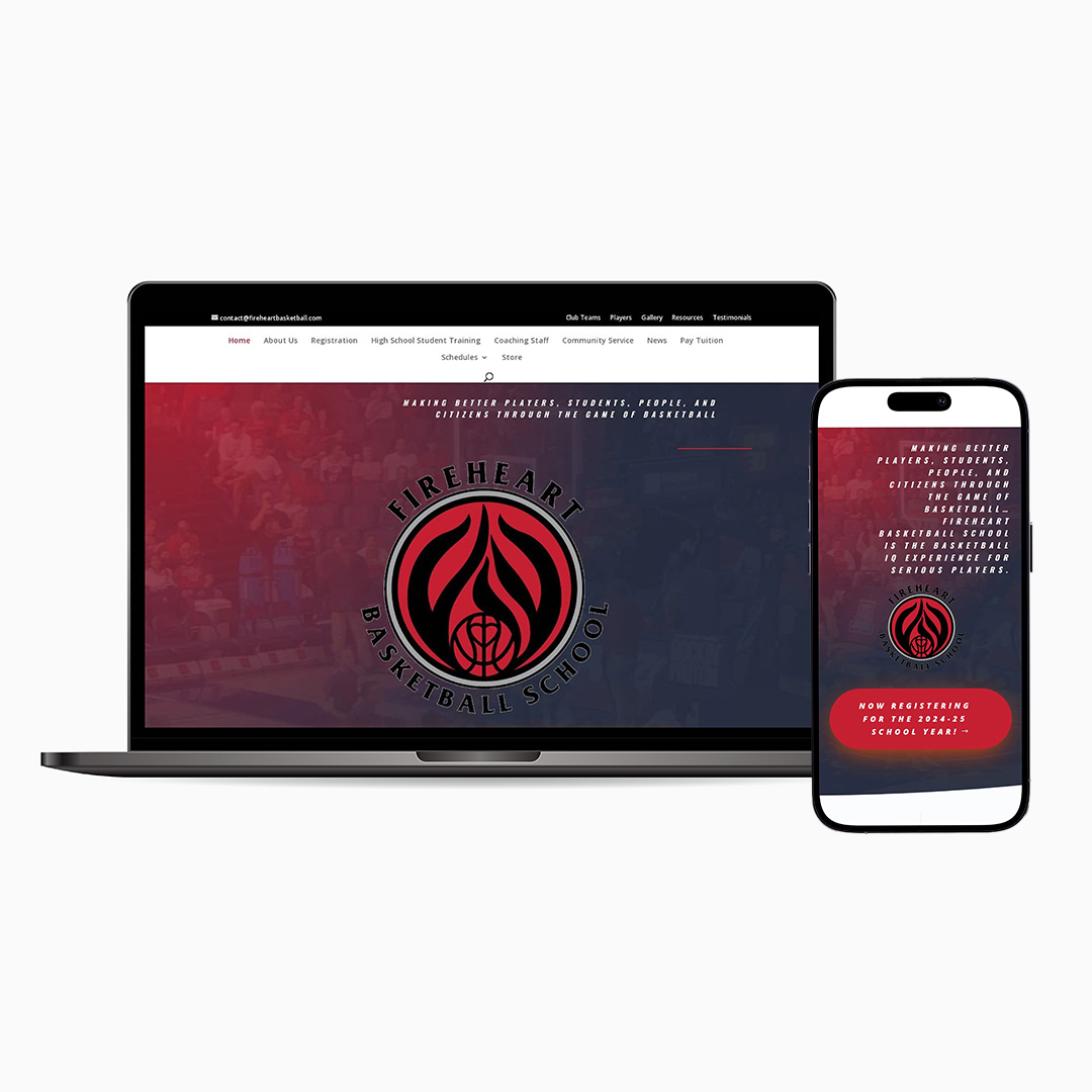 Witness the power of resilience and teamwork as Shield Bar Marketing creates a central hub for FireHeart Basketball School, complete with a dynamic website and seamless online payment options, enabling aspiring players to embrace life and basketball skills.