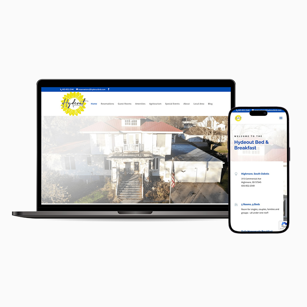 Embark on an enchanting digital journey as Shield Bar Marketing recreates the Hydeout Bed & Breakfast's website, infusing modern design elements and facilitating seamless hosting and email services, ensuring a delightful online escape.