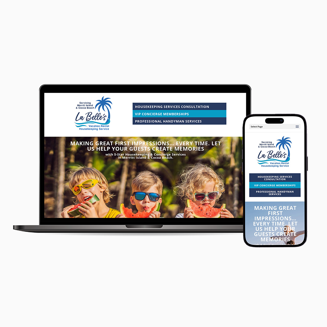 Join the transformation as Shield Bar Marketing assists La Belle's in rebranding their ideal client to vacation rental housekeeping, providing a new domain, website, and captivating branding that amplifies their dedication to exceptional hospitality.