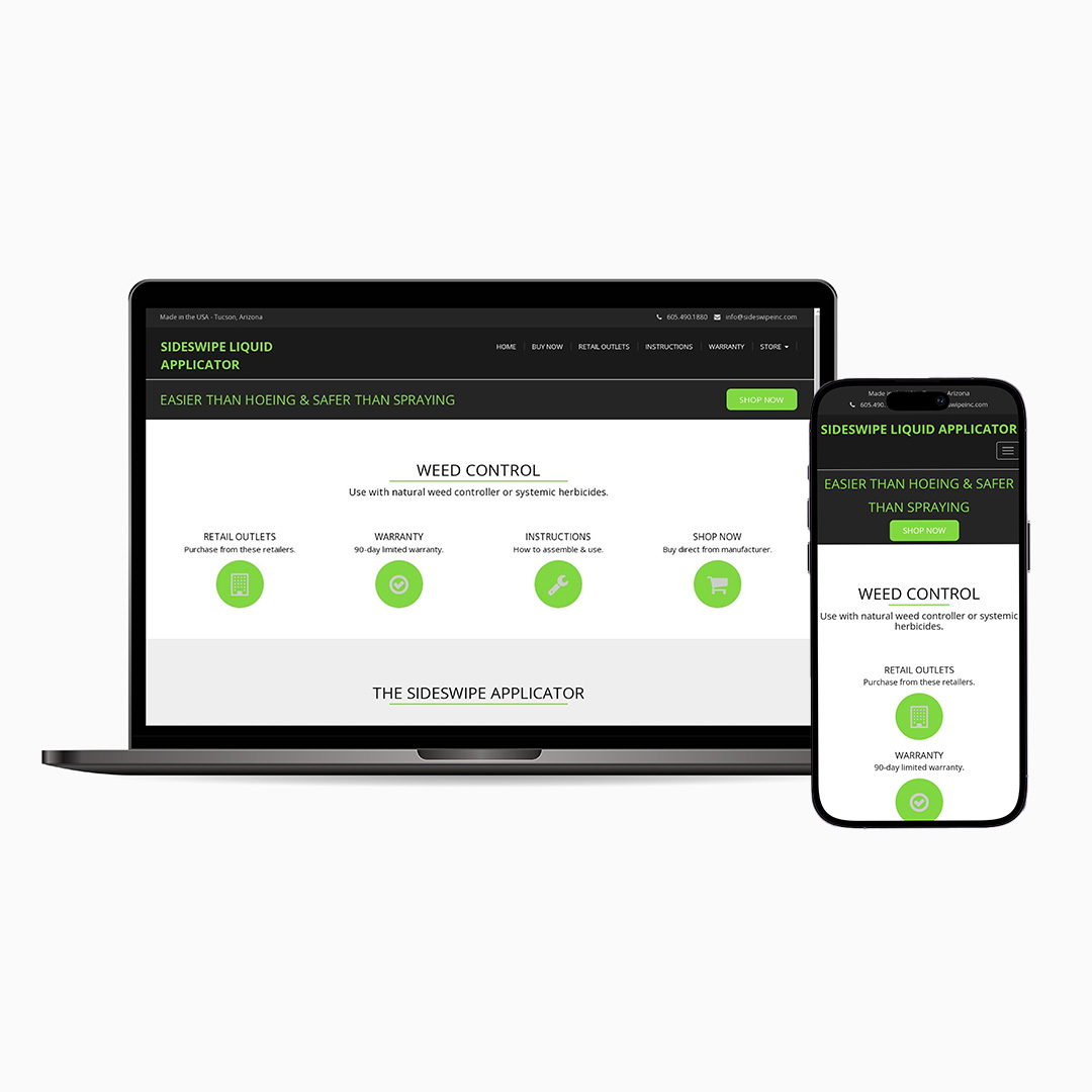 Sideswipe Inc. - Mock Ups Explore the power of simplicity as Shield Bar Marketing designs an e-commerce website for Sideswipe Inc., enabling individual and case sales of their exceptional product, proudly made in the United States.